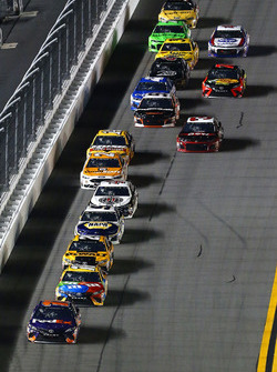 Denny Hamlin, Joe Gibbs Racing Toyota, Kyle Busch, Joe Gibbs Racing Toyota and Erik Jones, Joe Gibbs Racing Toyota