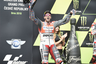 Podium: race winner Andrea Dovizioso, Ducati Team