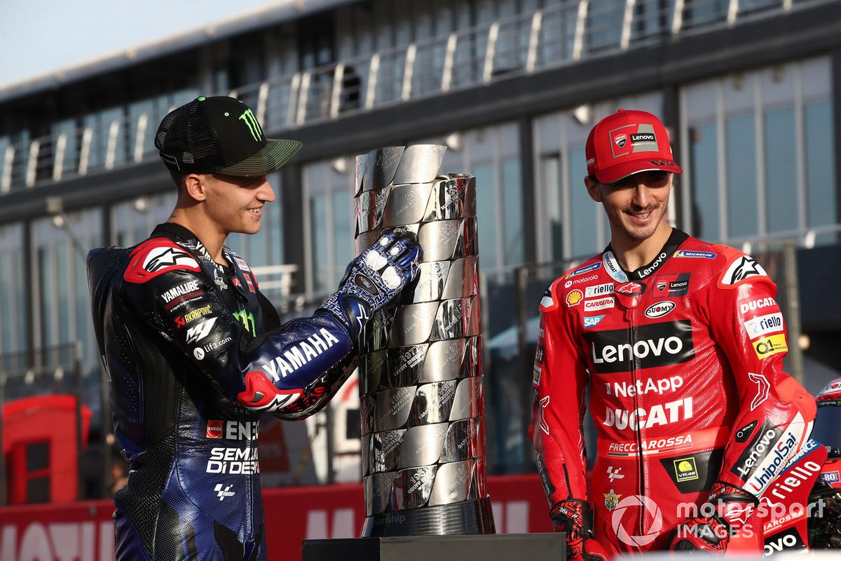 Fabio Quartararo, Yamaha Factory Racing, Francesco Bagnaia, Ducati Team