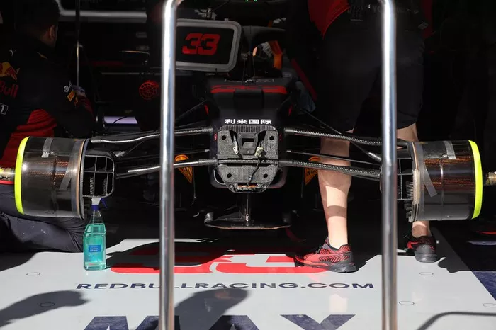 Detalle delantero del Red Bull Racing RB16