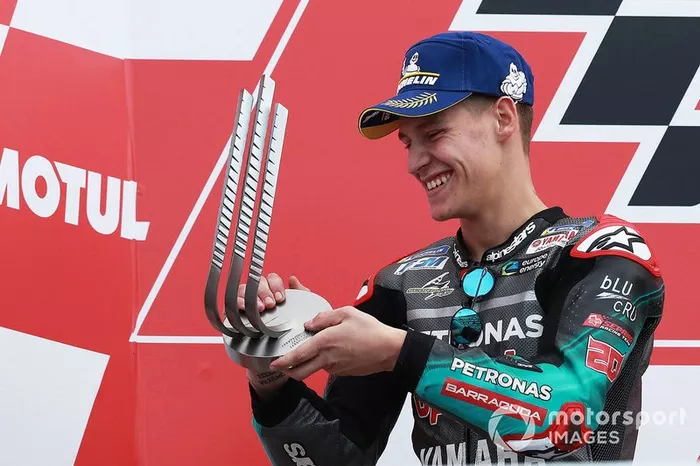 Podio: il secondo classificato Fabio Quartararo, Petronas Yamaha SRT