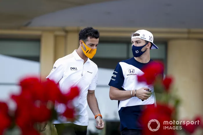 Daniel Ricciardo, McLaren y Pierre Gasly, AlphaTauri 