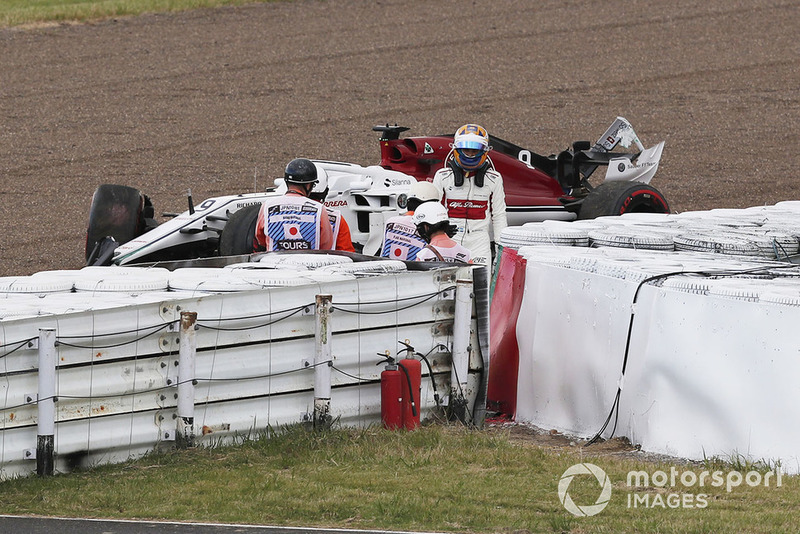Marcus Ericsson, Sauber C37, après son accident