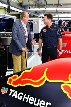 El ex Rey de España Juan Carlos y Christian Horner, Red Bull Racing