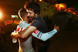 Kevin Magnussen, Haas F1 Team, celebrates a good result after the race