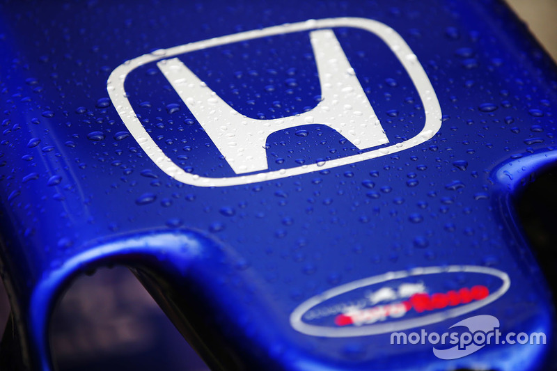 The Honda badge on the nose of the Toro Rosso STR13