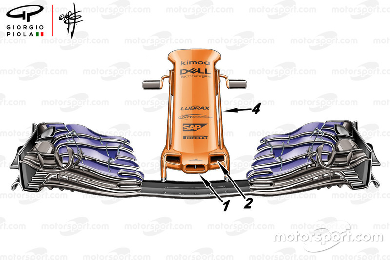 McLaren MCL33 front wing Spanish GP