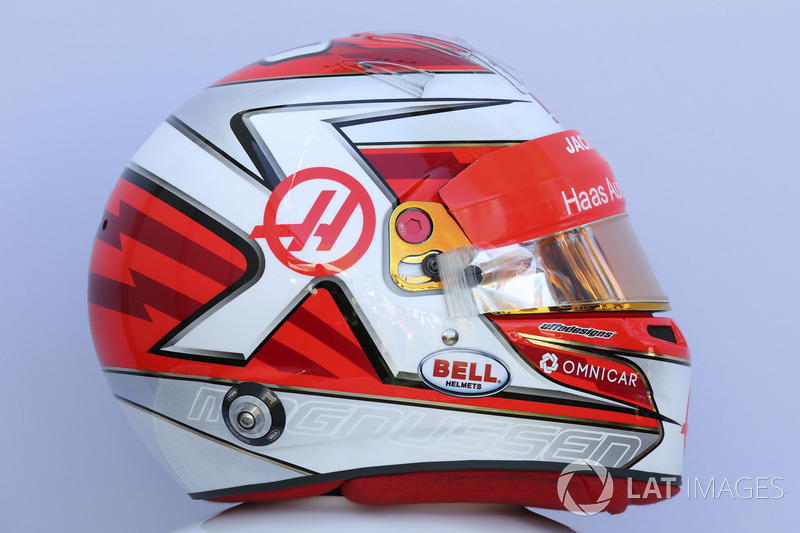 Le casque de Kevin Magnussen, Haas F1