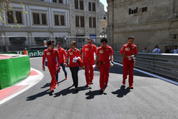 Sebastian Vettel, Ferrari walks the track