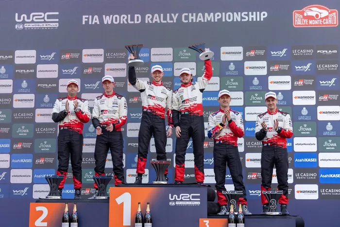 Oliver Solberg, Elliott Edmondson, Toyota Gazoo Racing WRT Toyota GR Yaris Rally1, Sébastien Ogier, Vincent Landais, Toyota Gazoo Racing WRT Toyota GR Yaris Rally1, Elfyn Evans, Scott Martin, Toyota Gazoo Racing WRT Toyota GR Yaris Rally1