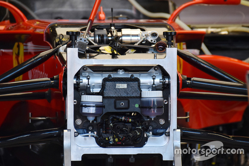 Détail de l'avant de la Ferrari SF70H