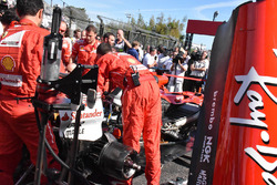 Car of Sebastian Vettel, Ferrari SF70H on the starting grid