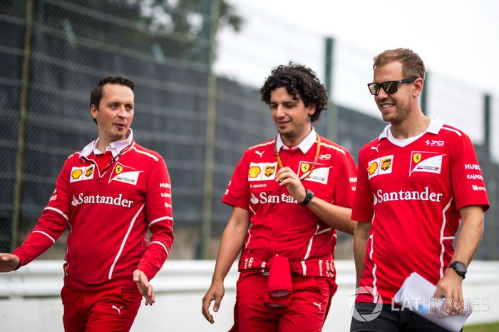 Sebastian Vettel, Ferrari y Antonio Giovinazzi, Ferrari