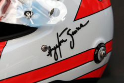 Il casco di Felipe Nasr, Sauber F1 Team con un tributo ad Ayrton Senna
