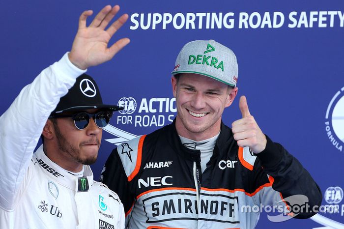 Lewis Hamilton y Nico Hulkenberg