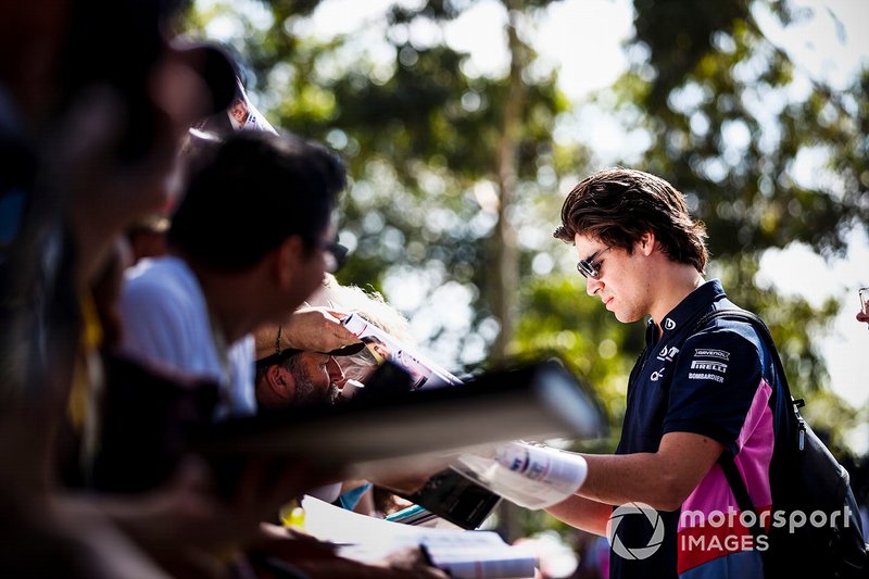 Lance Stroll, Racing Point signs an autograph for a fan