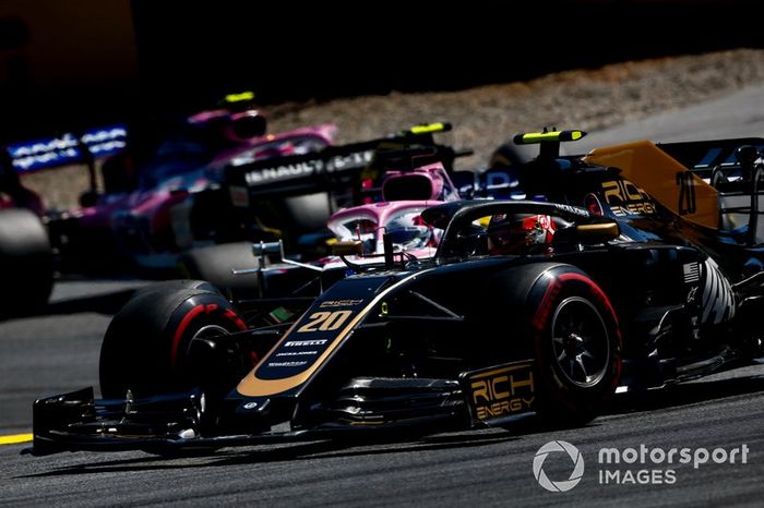 Kevin Magnussen, Haas F1 Team VF-19, Sergio Pérez, Racing Point RP19, Nico Hulkenberg, Renault F1 Team R.S. 19, Lance Stroll, Racing Point RP19