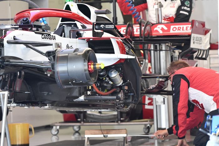 Detalle de la unidad de potencia Alfa Romeo Racing C41