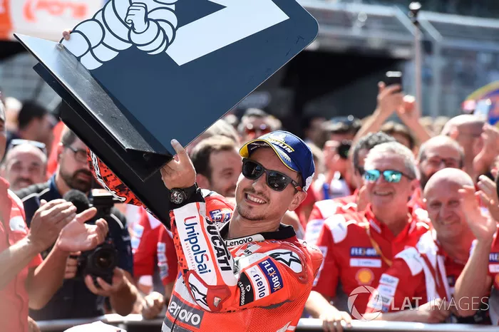Il vincitore della gara Jorge Lorenzo, Ducati Team