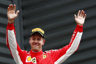 Yarış galibi Sebastian Vettel, Ferrari
