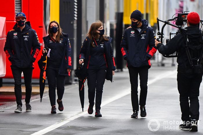 Max Verstappen, Red Bull Racing y Alex Albon, Red Bull Racing 