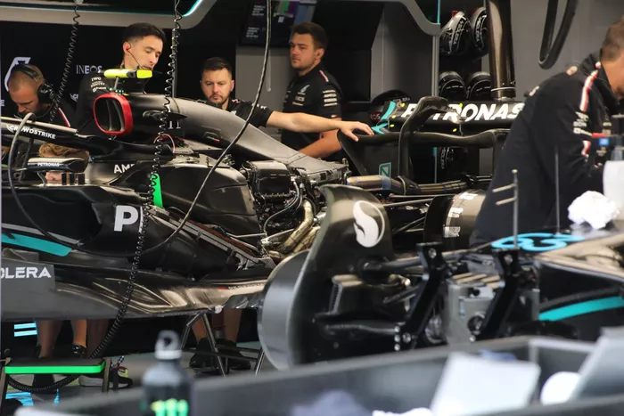 Mercedes W14 detalles técnicos