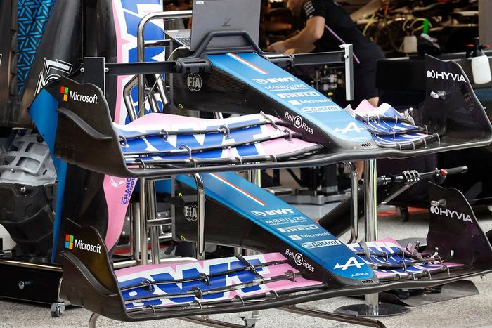 Alpine A523 detalle alerón delantero