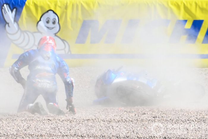 Accidente de Alex Rins, Team Suzuki MotoGP