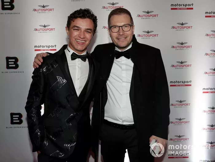 Lando Norris y Andreas Seidl, Team Principal, McLaren