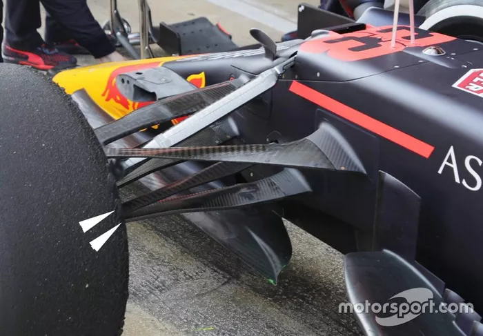 Detalle de la suspensión delantera del Red Bull Racing RB16