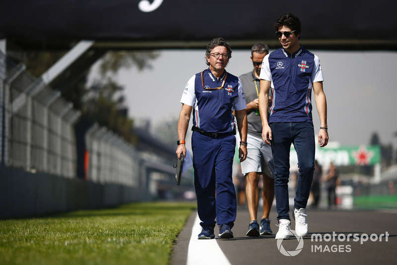 Lance Stroll, Williams Racing, fait une reconnaissance de la piste