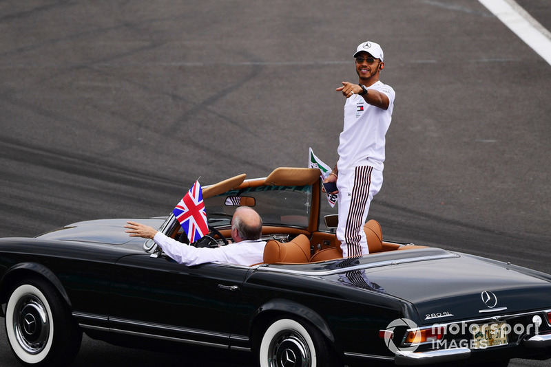 Lewis Hamilton, Mercedes AMG F1 lors de la parade des pilotes