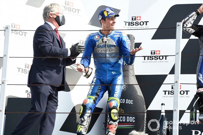 Podio: segundo lugar Joan Mir, Team Suzuki MotoGP