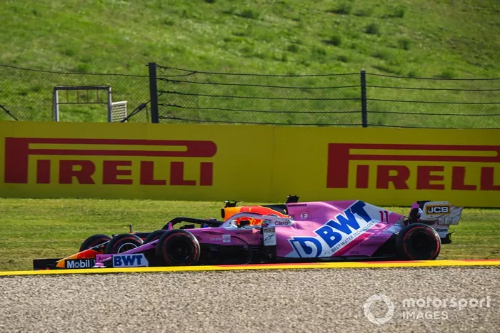 Alex Albon, Red Bull Racing RB16, Sergio Pérez, Racing Point RP20