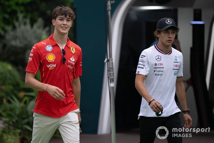 Oliver Bearman, piloto reserva, Ferrari y Haas F1 Team, Andrea Kimi Antonelli, Mercedes-AMG F1 Team 
