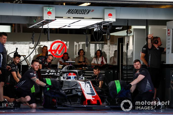 Pietro Fittipaldi, Haas F1 Team VF-18, in garage