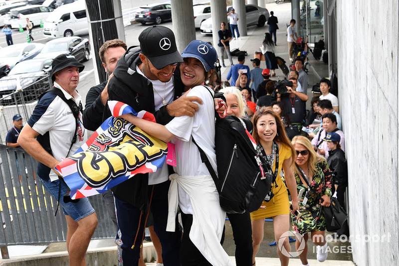 Lewis Hamilton, Mercedes AMG F1 and fan