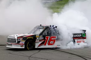 Race winner Brett Moffitt