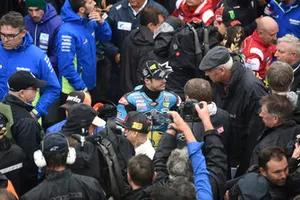 Thomas Luthi, Estrella Galicia 0,0 Marc VDS, quitte la réunion de la Commission de sécurité