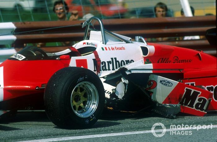 El maltratado Alfa Romeo de Andrea de Cesaris