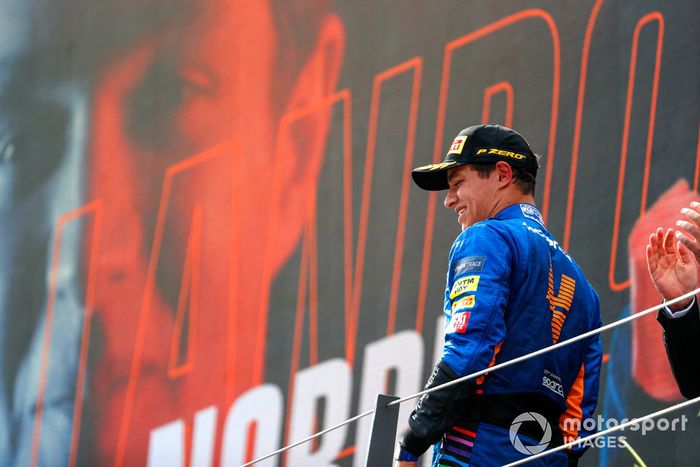 Podio: tercer lugar Lando Norris, McLaren