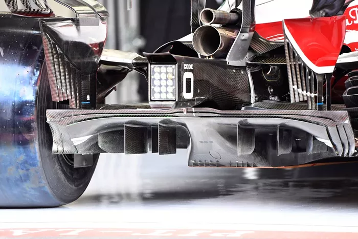 Detalle de la parte trasera del Alfa Romeo Racing C41