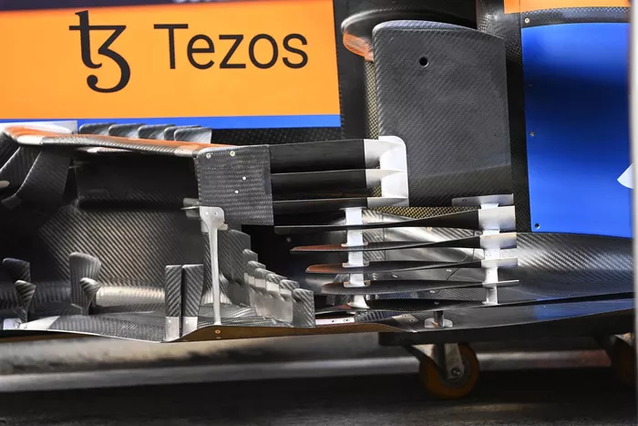 McLaren MCL35M bargeboard detail