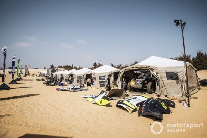 El equipo JBXE Extreme-E en los boxes