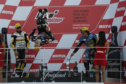 Podium : le vainqueur Johann Zarco, Ajo Motorsport