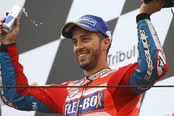 Podio: tercero clasificado, Andrea Dovizioso, Ducati Team