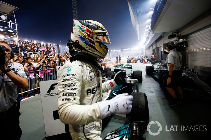 Ganador de la carrera Lewis Hamilton, Mercedes AMG F1 W08