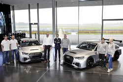 Simon Caddy, James Kaye, Cadspeed Racing; Chris Reinke, Audi Sport customer racing; Stephan Winkelmann, Audi Sport GmbH; Dalius Steponavicius, Sven Harder, Kristina Steponavice, Speed Factory Racing