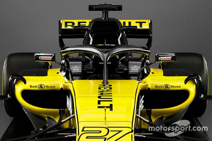 Detalle del Halo del Renault F1 Team RS18