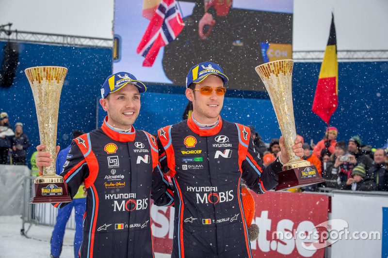 I vincitori Thierry Neuville, Nicolas Gilsoul, Hyundai i20 WRC, Hyundai Motorsport